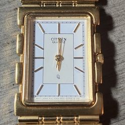 ⚪️🟡Beautiful Rare Vintage Gold Plated Tank Citizen Unisex Watch 90’s🟡⚪️