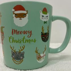 Paper Source Meowy Christmas Coffee Mug 2019 Christmas Cats Dishwasher Safe 