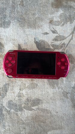 Red PsP with cord (See Description)