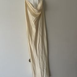 Cowl neck midi sticky dress