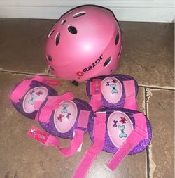 ✨ Razor Kids Helmet & Protective Pad Set – Pink/Purple Butterfly Design ✨