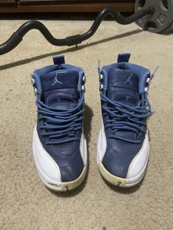 Air Jordan 12 Blue White Size 7.5