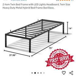 TWIN BED METAL FRAME  - NEW STILL IN BOX 
