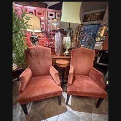 Beautiful Vintage Velvet Very Comfortable Club Chairs