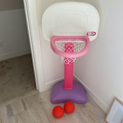 Little Tikes Pink Basketball Hoop And Balls 