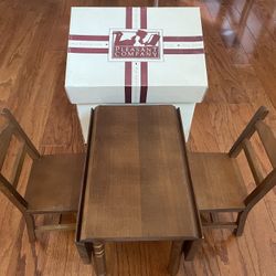 Pleasant Company American Girl Molly Doll Table And Chairs 