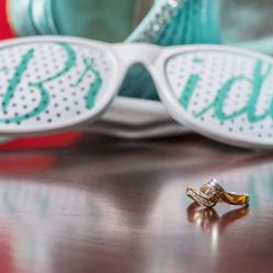 Vintage Wedding and Engagement Ring Set Size 4.5– 18K & 14K Gold with Diamonds