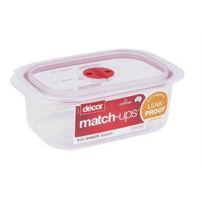 Two Decor Match-ups Red Oblong Realseal Food Storage Container