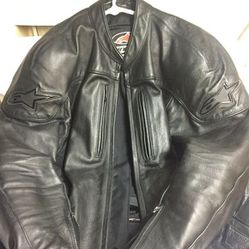 Leather motorcycle jacket- good condition.