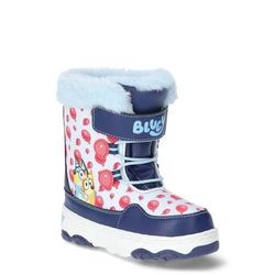 NEW SZ 8 , 10 , 12 Toddler Kids Girl Insulated Winter Snow Boots with Faux Fur Trim