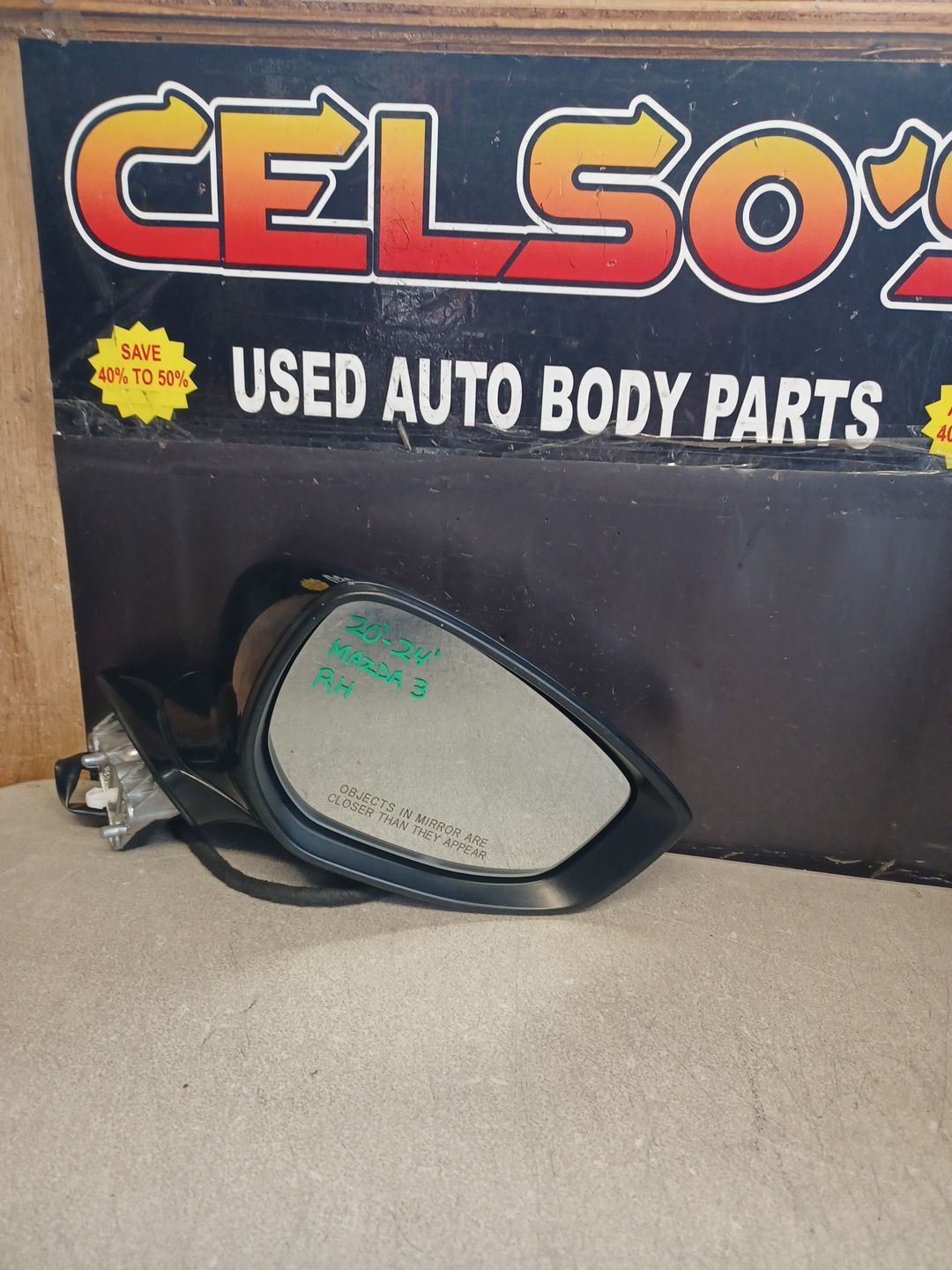 20 24 Mazda 3 RH Mirror OEM. Blue