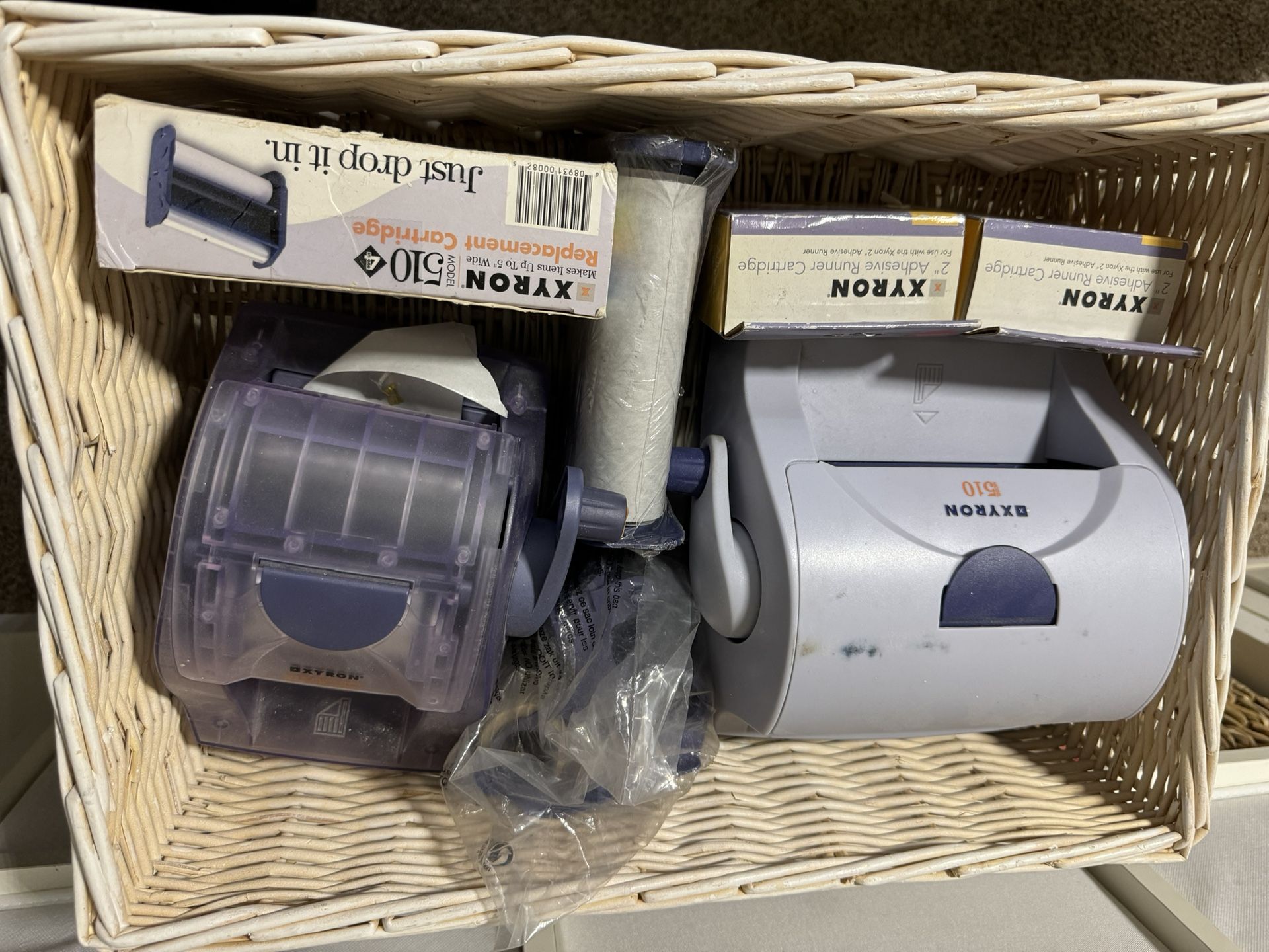 2 Xyron Paper Craft Sticker Maker Machines & Cartridges