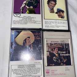 VINTAGE Vicente Fernández cassettte tape Lot (4)