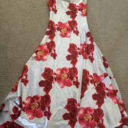 Sky blue floral dress