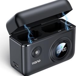 llano 18W Fast Dual Camera Battery Charger for DJI Osmo Action 5 Pro, Action 4 and 3