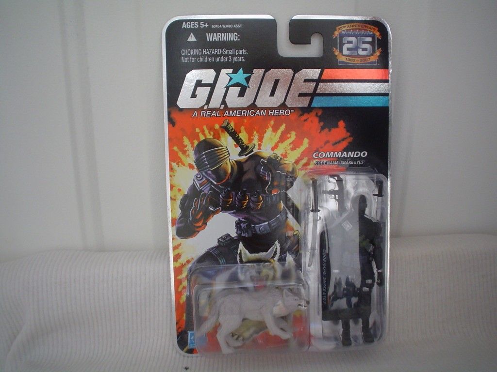 G. I. Joe 25th anniversary figure Snake Eyes & Timberwolf