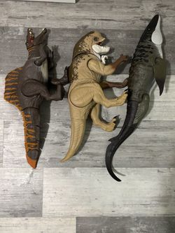 Jurassic world rebirth 3 pack bundle Spinosaurus, D-Rex and Mosasaurus By Mattel