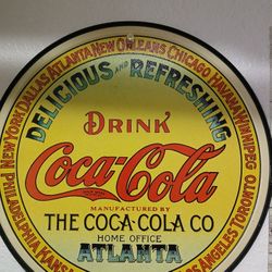 Coca-Cola T I N Sign Collectible