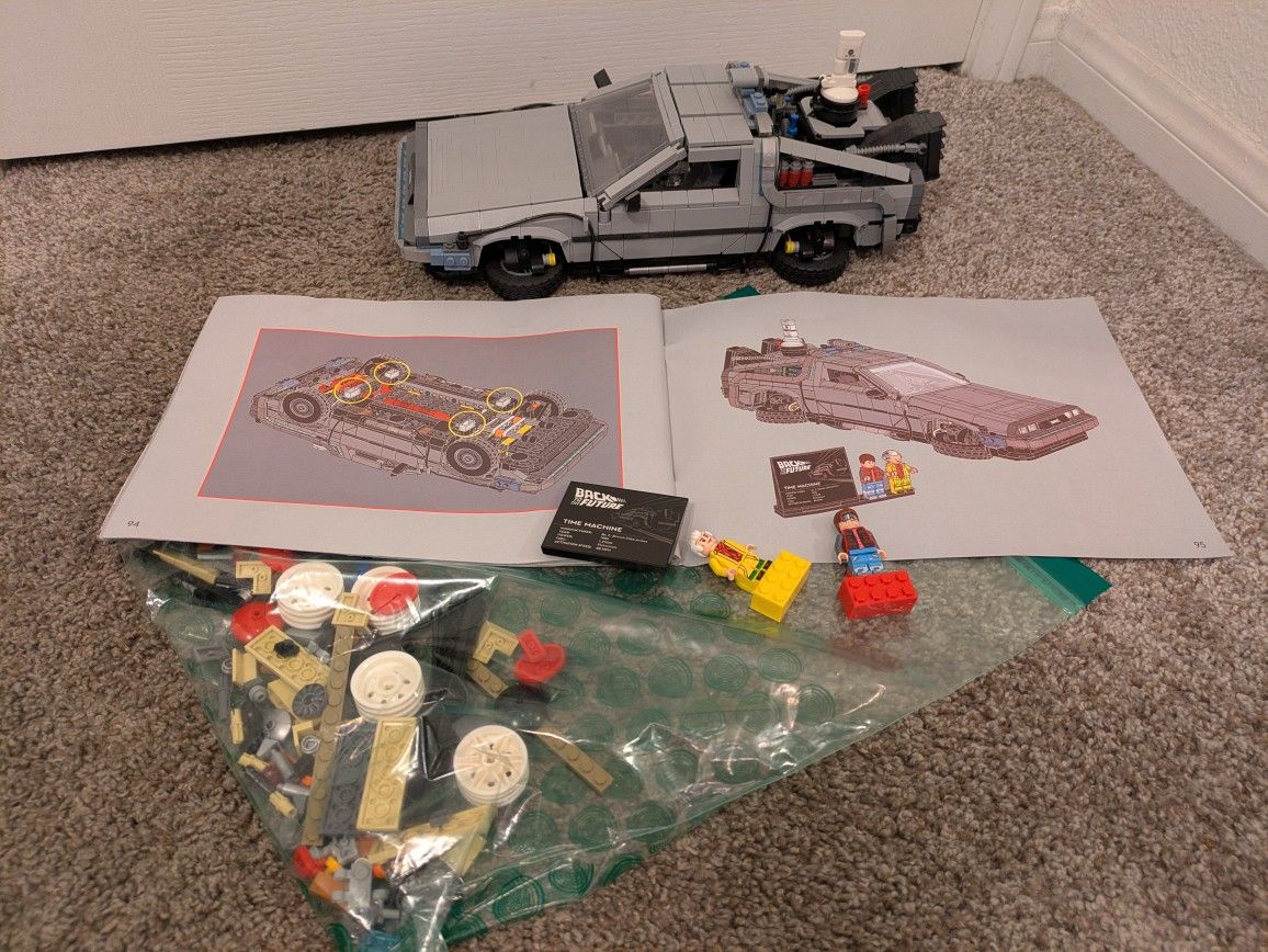 Back to the Future Delorean Time Machine Not Lego Brand