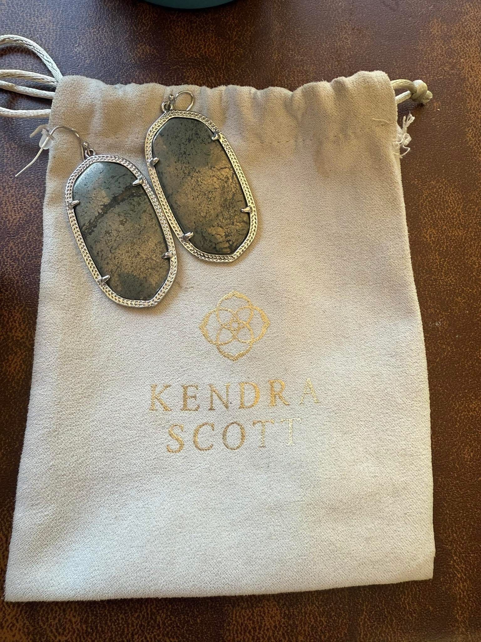Kendra Scott Gunmetal Pyrite Danielle Earrings
