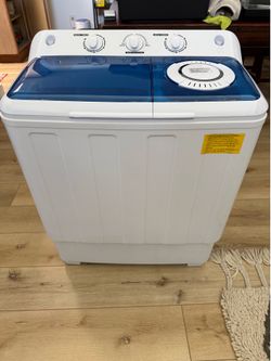 Auertech Portable Washing Machine – 28 lb Twin Tub Washer/Spinner