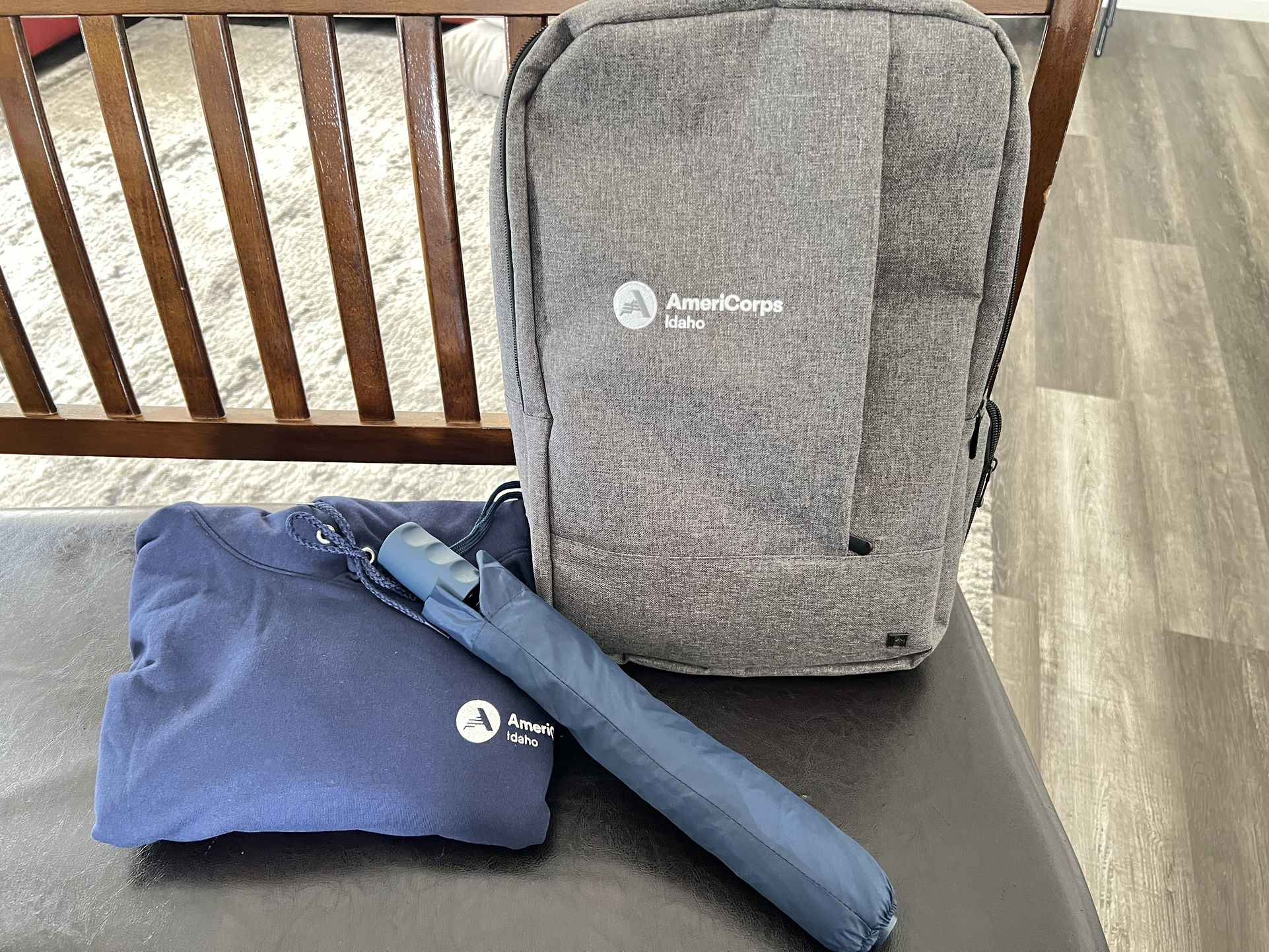 AmeriCorps Idaho kit umbrella Sweatshirt Backpack