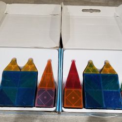 Magnetic Building Tiles Magnet  Clear Playboards 60 Piece 2 Set 120pcs 