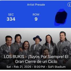 Los Bukis 2 Tickets Sofi 02/21/26