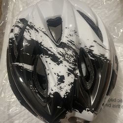 Adult Cycling Bike black and white Helmet, Lightweight Unisex Bike Helmet