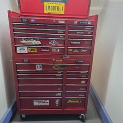 Husky, roll away top and bottom toolbox, large