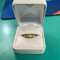 Yellow Gold Greek Style Band 
