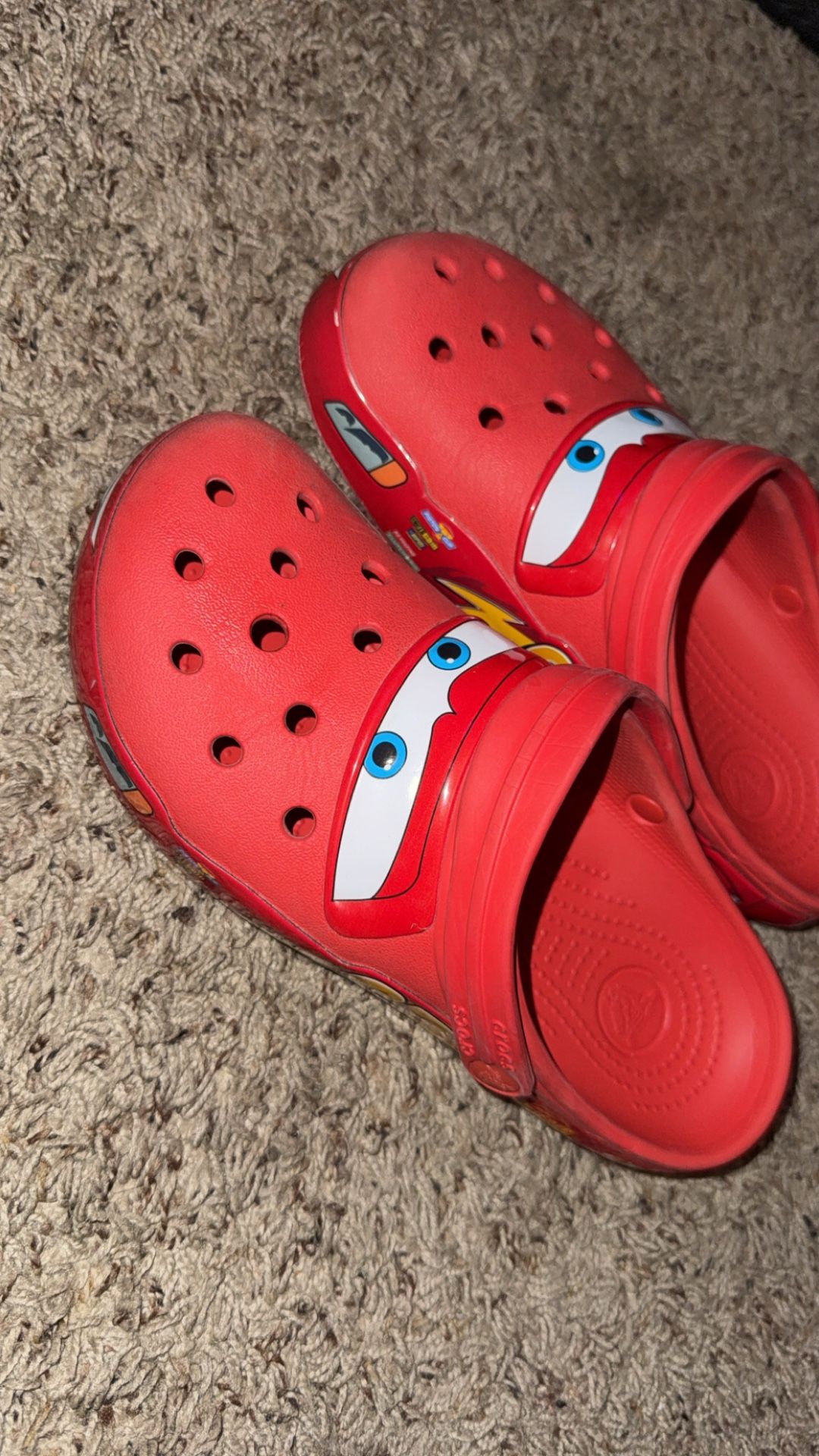 Lighting McQueen Crocs Size 8