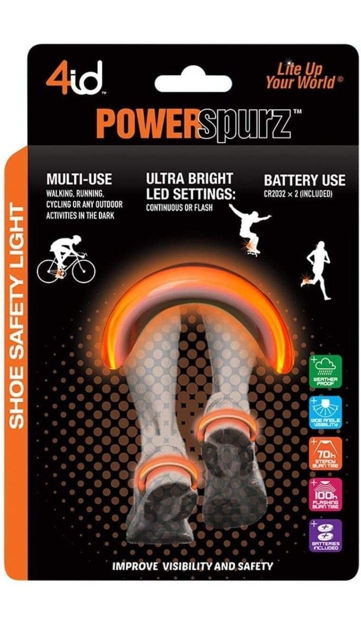 4id PowerSpurz Lightweight Heel Light/Spur - Shoe Safety Light