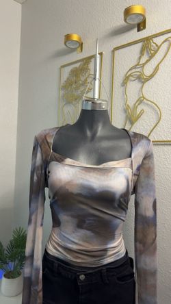 Mesh Top With A Square Neckline