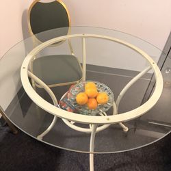 Glass Top Dining Table