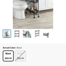 3 Tier Rolling Bathroom Shelf