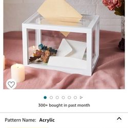 AW BRIDAL Acrylic Card Box Wedding Card Box for Recption, Wedding Card Holder Box Clear Card Box with Lid Card Box for Wedding Birthday Party