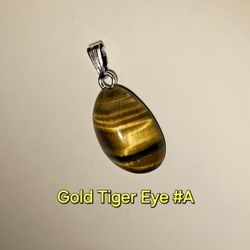 1pc Natural Gold Tiger Eye Small Polished Gemstone Jewelry Craft Charm or Bead Pendant ID#A