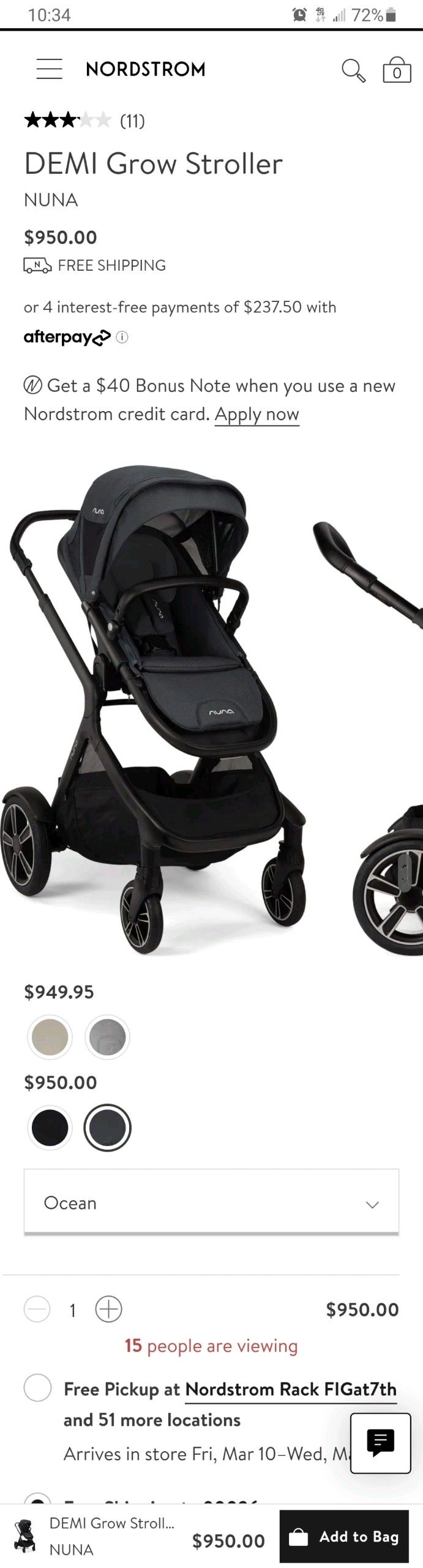 Nuna Denim Stroller/ Carriola Nuna Denim