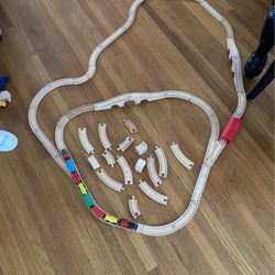 Children’s Wooden Railway Set