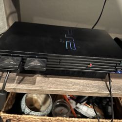 Play Station 2 Console With Games And Controllers 