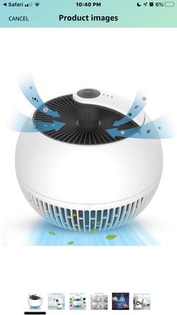 TRUSTECH Air Purifier xHome,True HEPA Filter Air Cleaner for Room with 3 Fan Speeds, 3 Stage Filter.