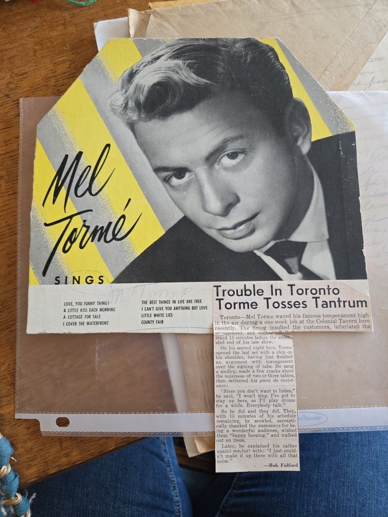 Mel Torme Autograph