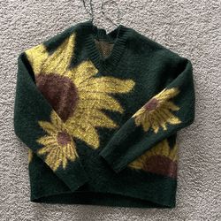 Fluffy Cute Sunflower Sweater