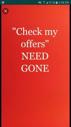 Check my offers need gone