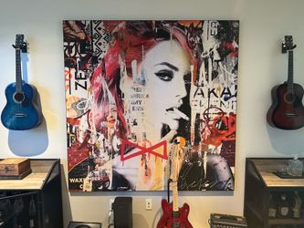 Massive 6ft x 6ft Mixed Media Street Art Canvas (72” x 72”)