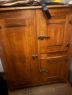 Antique ice box/wine storage