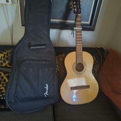 Spanish Guitar Fender Case And Capotras 