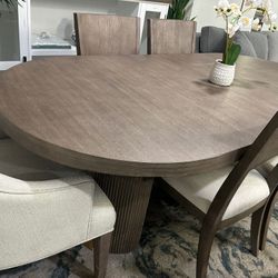 Furniture- 7 Pc Almond Dining Set- Frandlyn 