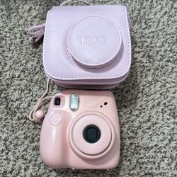 Instax Mini 7+ (pink) w/ pink case